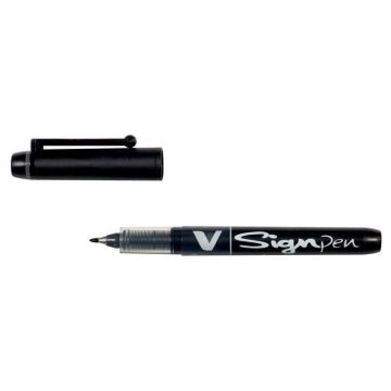Stylo feutre V Sign Pen - Noir : PILOT Visuel