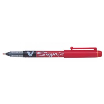 Stylo feutre V Sign Pen - Rouge : PILOT Visuel