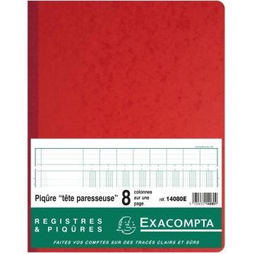 Photo EXACOMPTA 14080E Registre de 8 colonnes 320 x 250 mm