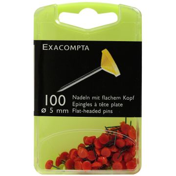 Epingles de signalisation à tête plate - Orange EXACOMPTA 14507E photo