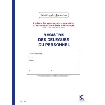 Registre Délégués du personnel  ELVE 1470