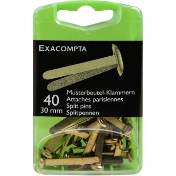 Attaches parisiennes - 30 mm - Lot de 40 - Or : EXACOMPTA produit