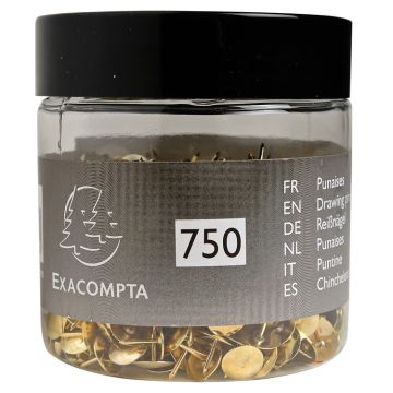 Boite de 750 punaises - Laiton Exacompta 14768E