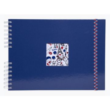 Album photos à spirales - 320 x 220 mm - Bleu : EXACOMPTA French'Class  couverture