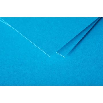 Lot de 25 Cartes en papier - C5 158 x 222 mm - Bleu turquoise : POLLEN Visuel