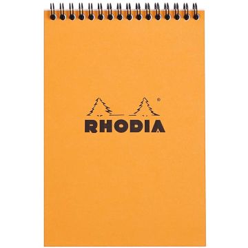 Bloc-Notes quadrillé à spirale - 148 x 210 mm A5 : RHODIA Couverture Orange Visuel