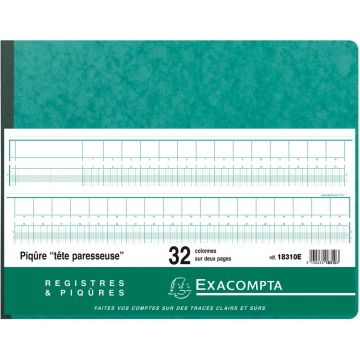 EXACOMPTA 18310E Registre de 32 colonnes - 297 x 380 mm