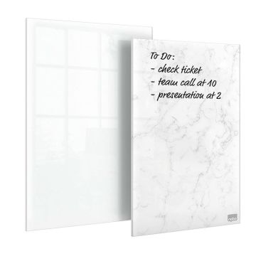 Bloc-notes en Verre - Mini Tableau - Lot de 2 : NOBO image