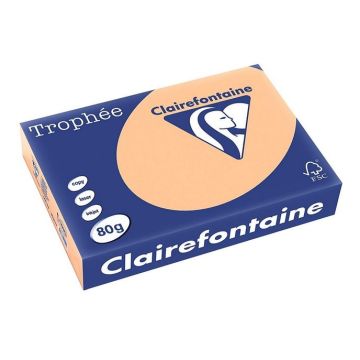 Ramette de papier Trophée de 500 feuilles A4 - Abricot CLAIREFONTAINE Ramette