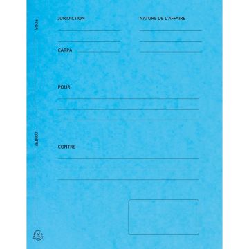 Modèle Dossier de Plaidoirie Pour ou Contre - Bleu  (EXACOMPTA 220102E Avocat)