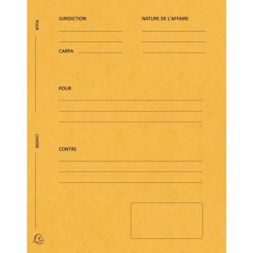 220109E Dossier de plaidoiries Exacompta Avocat Jaune