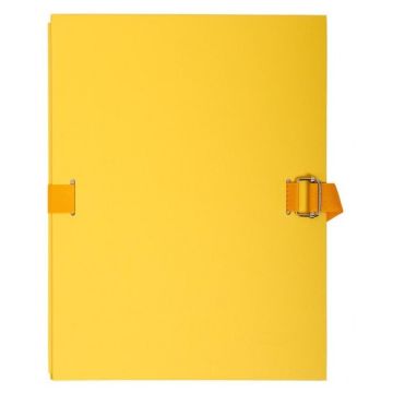 EXACOMPTA Chemises toilées à sangle - Jaune 223035E