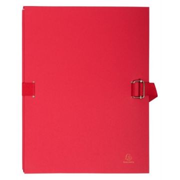 EXACOMPTA Chemises toilées à sangle - Rouge 223075E