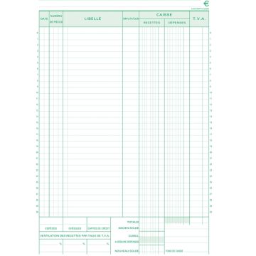 CAISSE :  Journal autocopiant  Dupli - 297 x 210 mm (23550E Exacompta)
