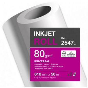 Papier pour Traceur jet d'encre - 610 mm x 50 m : CLAIREFONTAINE Visuel
