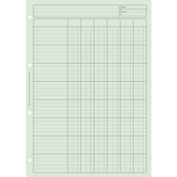 BLOC AUDIT VERT  : 6 colonnes avec en-tête 2663 - Feuille de travail ELVE