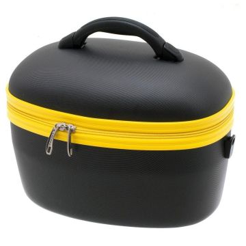 DAVIDT'S Vanity case en plastique rigide Noir Jaune  267149-15