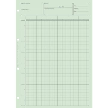 2673 BLOC VERT  : Matrice pour contrôle interne Feuille de travail ELVE