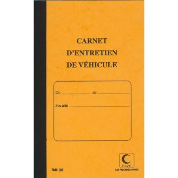 Carnet d'entretien des Véhicules de transports de marchandises ELVE 28