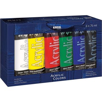 Boite de 6 Peinture acrylique EL Greco Assortiment KREUL 