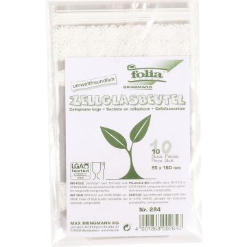 Sachet en cellophane imprimé - Dentelle - 95 x 160 mm : FOLIA Lot de 10 Visuel