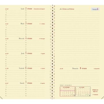 Agenda 2024/2025 - Italnote - 88 x 170 mm - Noir QUO VADIS carnet