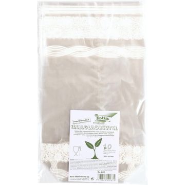 Sachet en cellophane imprimé - Dentelle - 180 x 300 mm : FOLIA Lot de 10 Visuel