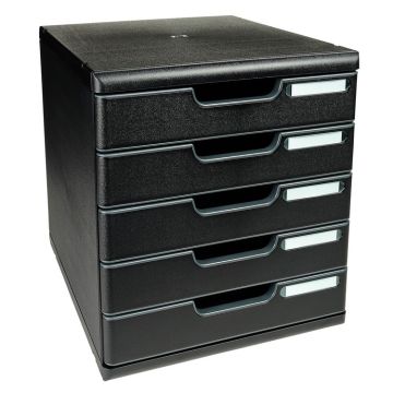 EXACOMPTA : Module de rangement 5 tiroirs Modulo - Noir 301414D