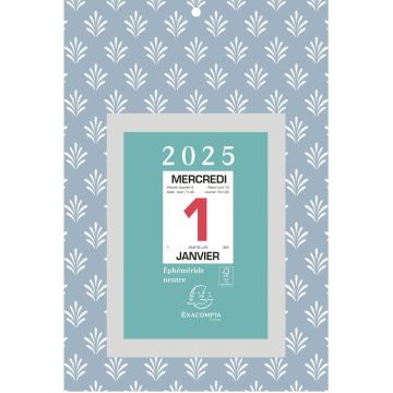Bloc éphéméride 2025 - 134 x 98 mm EXACOMPTA Fond en Carton