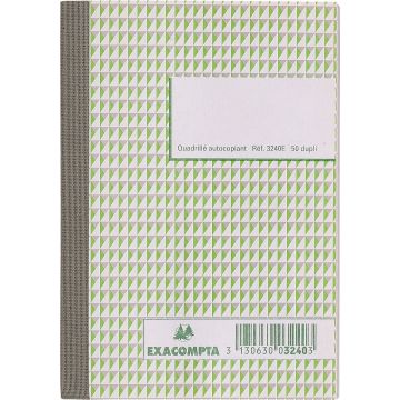 3240E Exacompta Manifold Quadrillé - Autocopiants Dupli - 148 x 105 mm