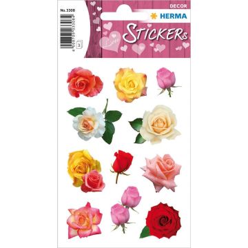 Stickers en papier - Roses multicolores : HERMA Lot de 33 Image