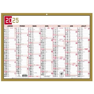 Calendrier 2025 130 x 170 mm EXACOMPTA 34411E 1er Semestre