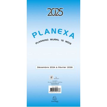 Calendrier mural dépliant 2025 - Planexa EXACOMPTA