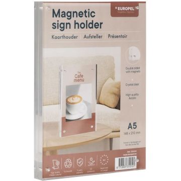 Présentoir de table droit à aimants - A5 : EUROPEL image