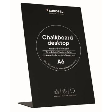 Présentoir de Table incliné - A6 - Noir : EUROPEL image