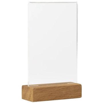 Présentoir de table avec socle en bois - A6 : EUROPEL image
