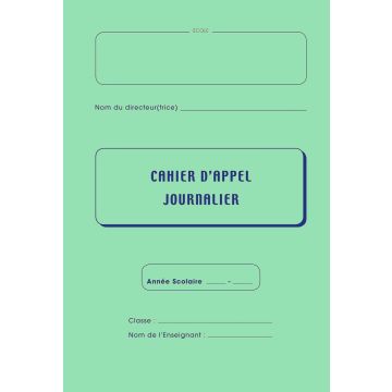 Cahier d'appels journaliers 36285 ELVE : Lot de 5 