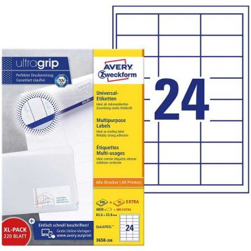 Photo Étiquettes adhésives ProNature 64,6 x 33,8 mm AVERY 3658