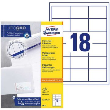 Photo Étiquettes adhésives ProNature 64 x 45 mm AVERY 3671