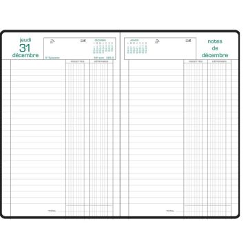Agenda 2025 Recettes et Dépenses EXACOMPTA 135 x 210 mm Modèle