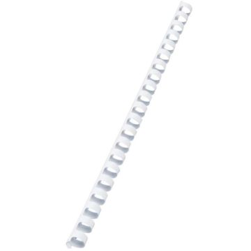 Baguettes de 21 anneaux - 12 mm - Blanc : GBC Lot de 100