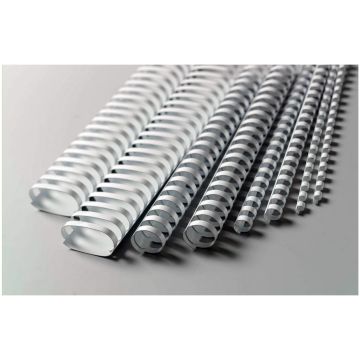 Baguettes de 21 anneaux - 14 mm - Blanc : GBC Lot de 100