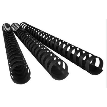 Baguettes de 21 anneaux - 25 mm - Noir : GBC Lot de 50 lot