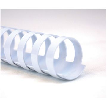 Baguettes de 21 anneaux - 25 mm - Blanc : GBC Lot de 50