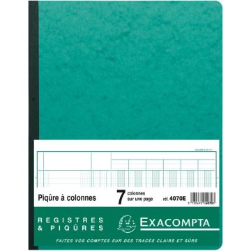 EXACOMPTA 4070E : Registre de 7 colonnes 320 x 250 mm