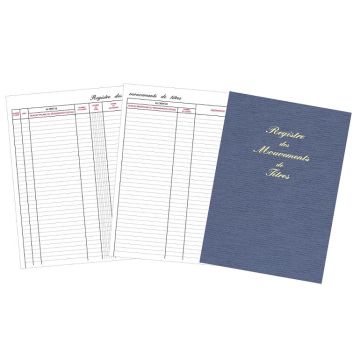 Registre Mouvements de Titres 411 Elve