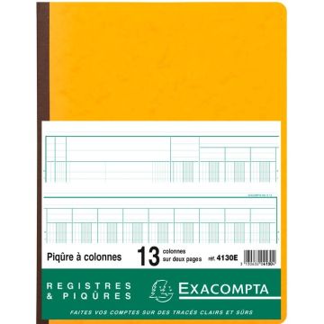Registre 13 colonnes 320 x 250 mm EXACOMPTA 4130E Modèle