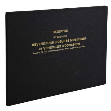 Livre de Police Automobile - Garage et vendeur de véhicules d'occasion