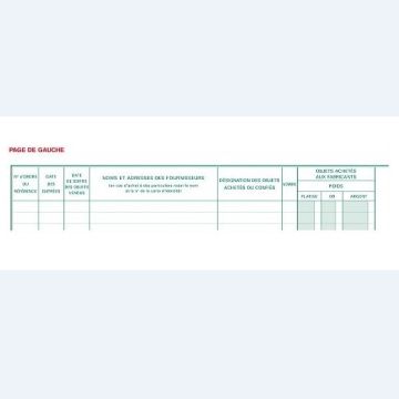 EXACOMPTA : Registre Bijoutier - Magasiniers - Livre de police pour métaux précieux  4452E