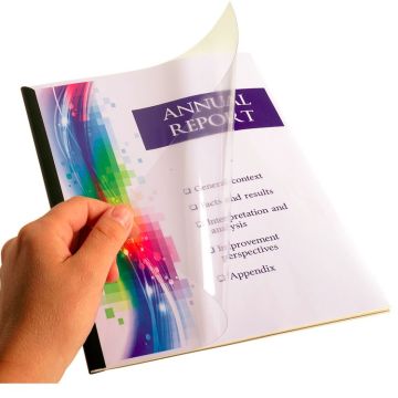 Couverture transparente pour reliure de présentation A4  (EXACOMPTA 42542E plastique)